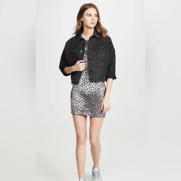 SOLD - Monrow Grey Tye-Dye Cheetah Print T-Shirt Dress - NWT (S) - Picture 5 of 5